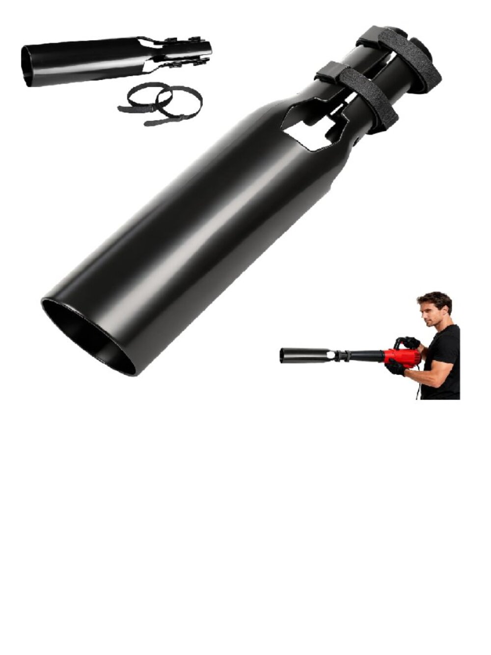 Leaf Blower Air Booster, Upgraded Leaf Blower Extension Booster Fits 2-4
